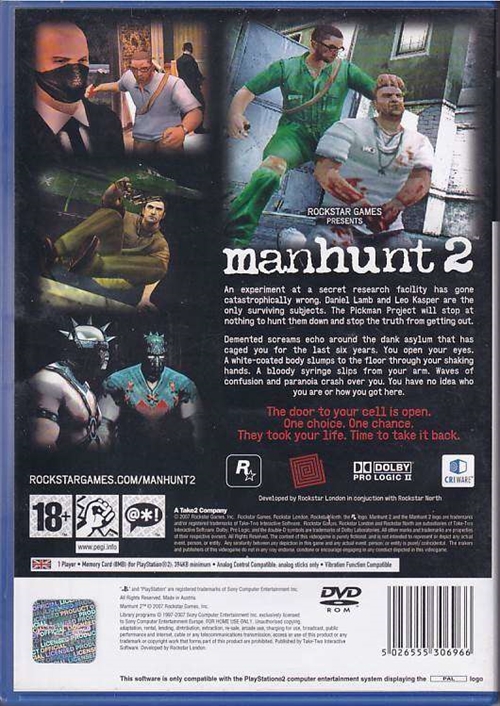 Manhunt 2 - PS2 (B Grade) (Genbrug)